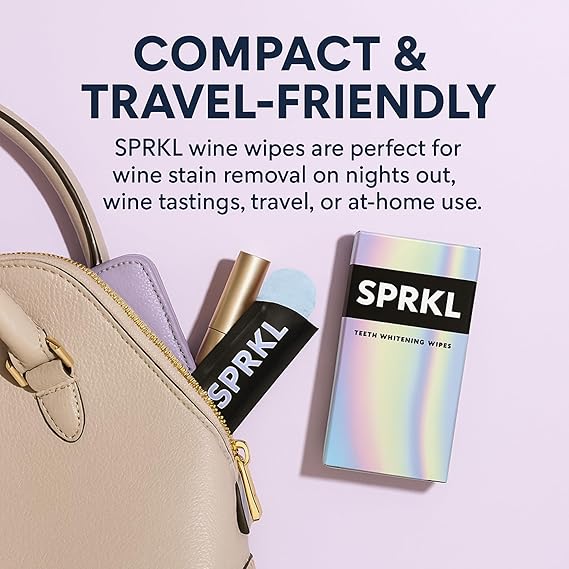 SPRKL Wine Wipes for Teeth, 20-Pack