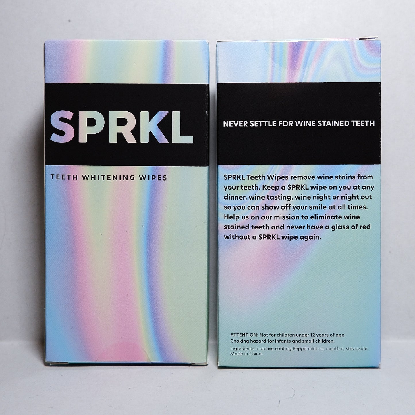 SPRKL Teeth Whitening Wipes for After Red Wine 10-Pack – Mint, Wine Stain Remover for Teeth