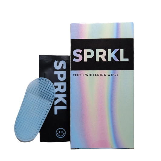 SPRKL Teeth Whitening Wipes for After Red Wine 10-Pack – Mint, Wine Stain Remover for Teeth